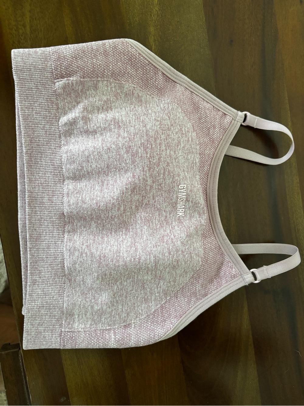 Gymshark Pink Heathered Seamless Crop Sports Bra